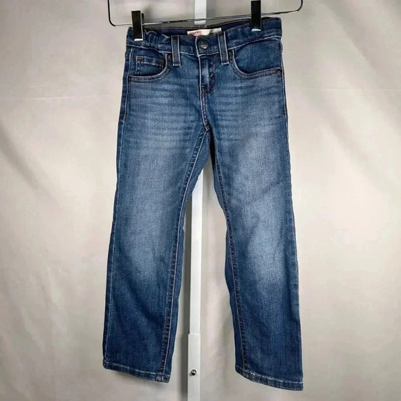 2/30 Levi’s Signature Straight Size 5 Regular Boys Jeans Denim Adjustable Waist - Picture 2 of 9